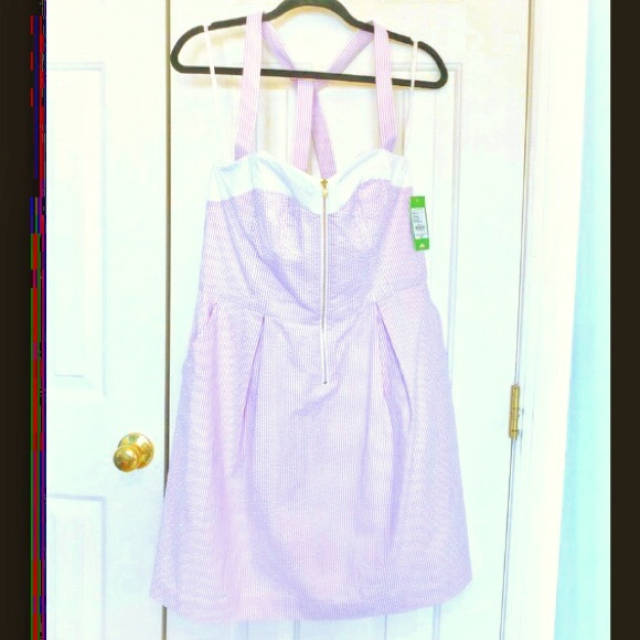 Lilly Pulitzer Dresses & Skirts - NWT Lilly Pulitzer Pink Seersucker Zip Dress Sz 12